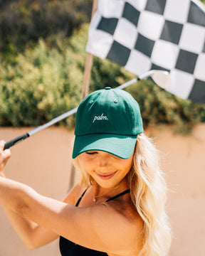 palm golf Script Strapback (Low-Crown)